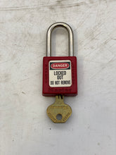 Load image into Gallery viewer, Master Lock 410KAS6RED Lockout Padlock w/ Key *Lot of (7)* (No Box)