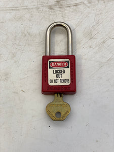 Master Lock 410KAS6RED Lockout Padlock w/ Key *Lot of (7)* (No Box)