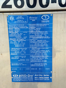 CDI CDH-R-128 MS-2400/2000 ARID-Dry Portable Dehumidifier, 2,400 SCFM (Used)