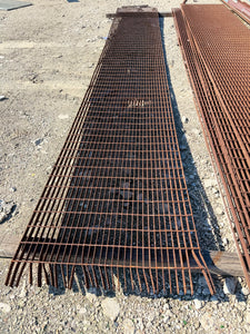 Grating 36" x 20’ x 1" Steel Bar Grating, Serrated (Used)