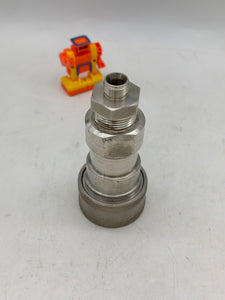 Parker SH8-62 Quick Coupler, Stainless Steel, 1" FNPT w/ Swagelok Reducer (Used)