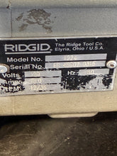 Load image into Gallery viewer, Ridgid 26092 1224 Threading Machine w/ Foot Switch, Wheel And Tray Stand, 120V (Used)