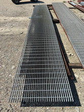 Load image into Gallery viewer, Grating 35-3/4” x 24’ x 1-1/4&quot; Galvanized Steel Bar Grating, Smooth (Used)