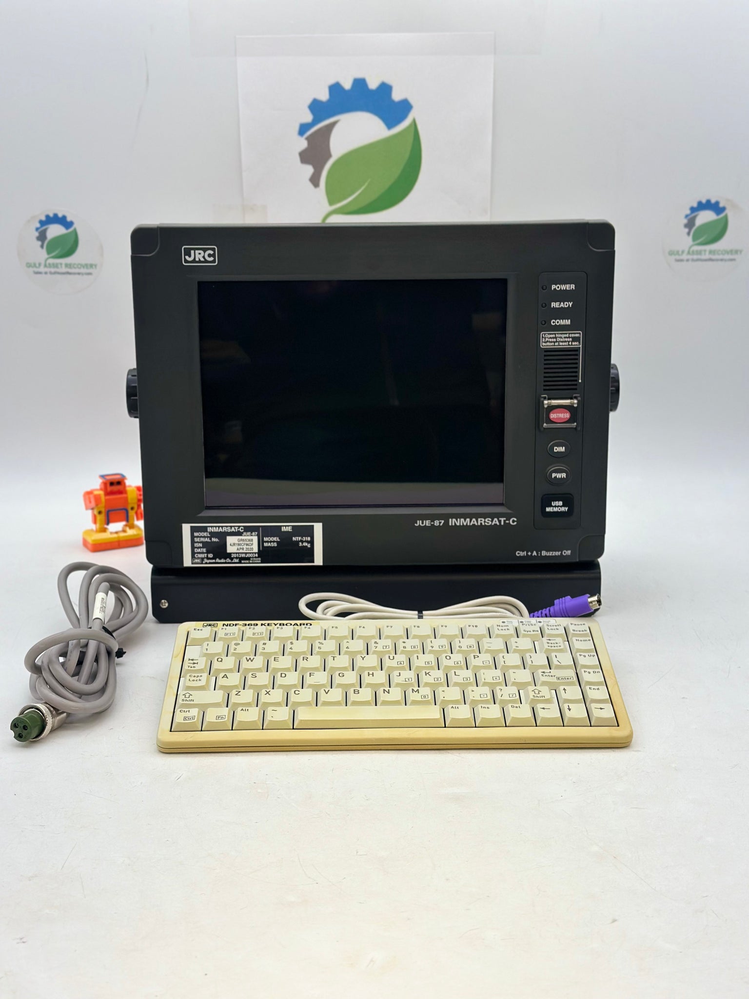 JRC NTF-318 JUE-87 IME Inmarsat-C System w/ JB1, Keyboard