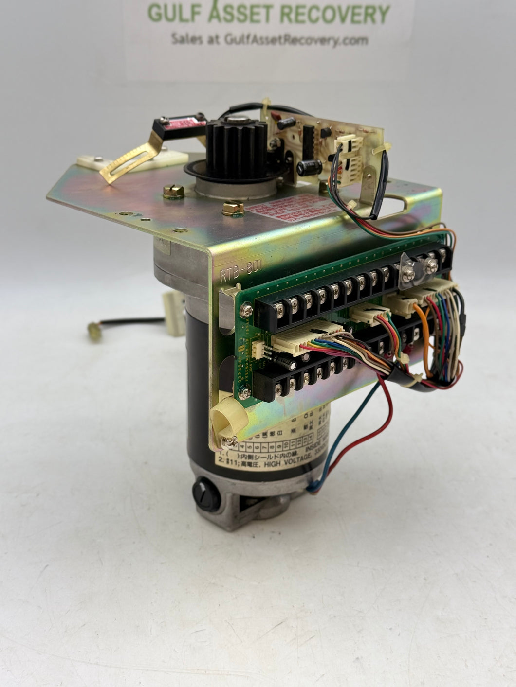 Furuno D8G-516 Marine Radar Gearbox Motor, 03P9242 TB Interface PCB, RTB-801 (Used)