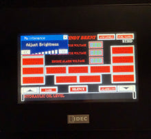 Load image into Gallery viewer, IDEC HG1G-4VT22TF-B Micro/I Operator Interface Panel w/ Mount Brackets (For Parts)