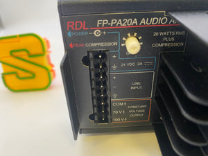 RDL FP-PA20A Audio Amp, 24 VDC (Used)