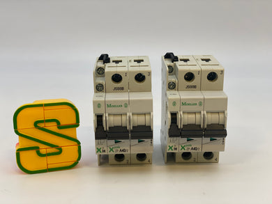 Moeller X-Pole ZPA40/2 Circuit Breaker w/ ZP-IHK Auxiliary Contact, *Lot of (2)* (Used)