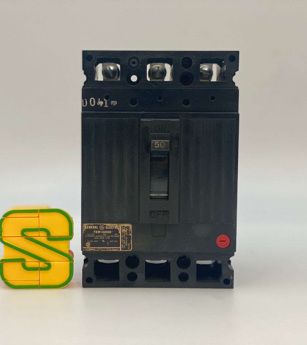 General Electric TEB132050 Circuit Breaker, 240 VAC, 50A (Used)