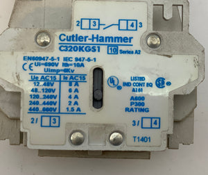Cutler-Hammer AN16BN0 C1 Starter, 600V, 18A (Used)