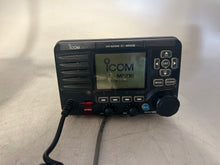 Load image into Gallery viewer, iCom IC-M506 VHF Marine Radio w/ Front HM-205B Mic, Mount Bracket (Used)