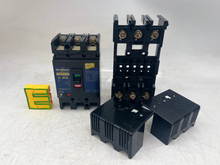 Load image into Gallery viewer, Mitsubishi NF100-SS No-Fuse Circuit Breaker, 3P 80A w/ Plug-In Block (Used)