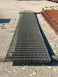 Grating 36” x 20' x 2" Galvanized Steel Bar Grating, Serrated (Used)