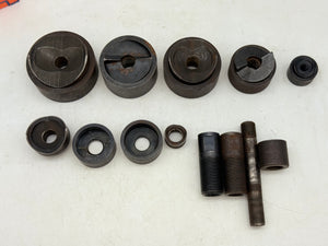 Greenlee Assorted Conduit Knockout Punch & Die Set, 3/4”-2 1/2” *Lot of (18) pcs* (Used)