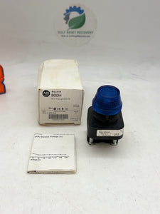 Allen-Bradley 100039 800H-QRH2B 30mm Pilot Light, Blue, 800H PB (Open Box)