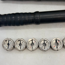 Load image into Gallery viewer, Burndy Y750-2 750 Revolver Hypress Crimping Tool w/ 14 Dies, Case (Used)