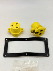 Pauluhn INX3022-125 Interior Receptacle (x2), 20A, 120VAC w/ Gasket for Housing (No Box)