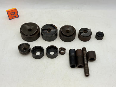 Greenlee Assorted Conduit Knockout Punch & Die Set, 3/4”-2 1/2” *Lot of (18) pcs* (Used)