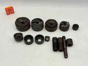 Greenlee Assorted Conduit Knockout Punch & Die Set, 3/4”-2 1/2” *Lot of (18) pcs* (Used)