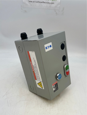 Eaton ECN0511EAA Size 1 Starter w/ 208V Coil, Encl w/ M22-K01 Start-Stop-Reset PB (Used)