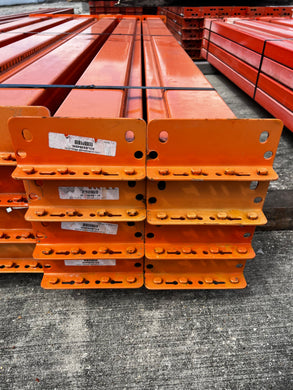 Lyon SOLBS584S96 Pallet Rack Beam, 96”x5.75” 4-Stud Teardrop, Slotted *Lot of (24)* (Used)