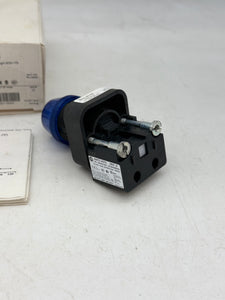 Allen-Bradley 100039 800H-QRH2B 30mm Pilot Light, Blue, 800H PB (Open Box)
