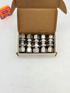 Parker 8BC8-316 A-LOK 1/2” Bulkhead Union, 316SS, *Box of (5)* (New)