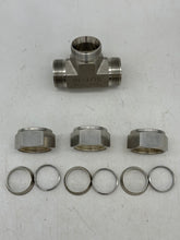 Load image into Gallery viewer, SHF Inc SUT-16 1&quot; Tube Union Tee, Double Ferrule, 316 SS (No Box)