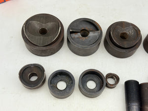 Greenlee Assorted Conduit Knockout Punch & Die Set, 3/4”-2 1/2” *Lot of (18) pcs* (Used)