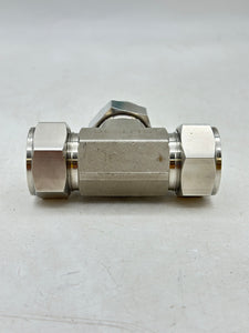 SHF Inc SUT-16 1" Tube Union Tee, Double Ferrule, 316 SS (No Box)
