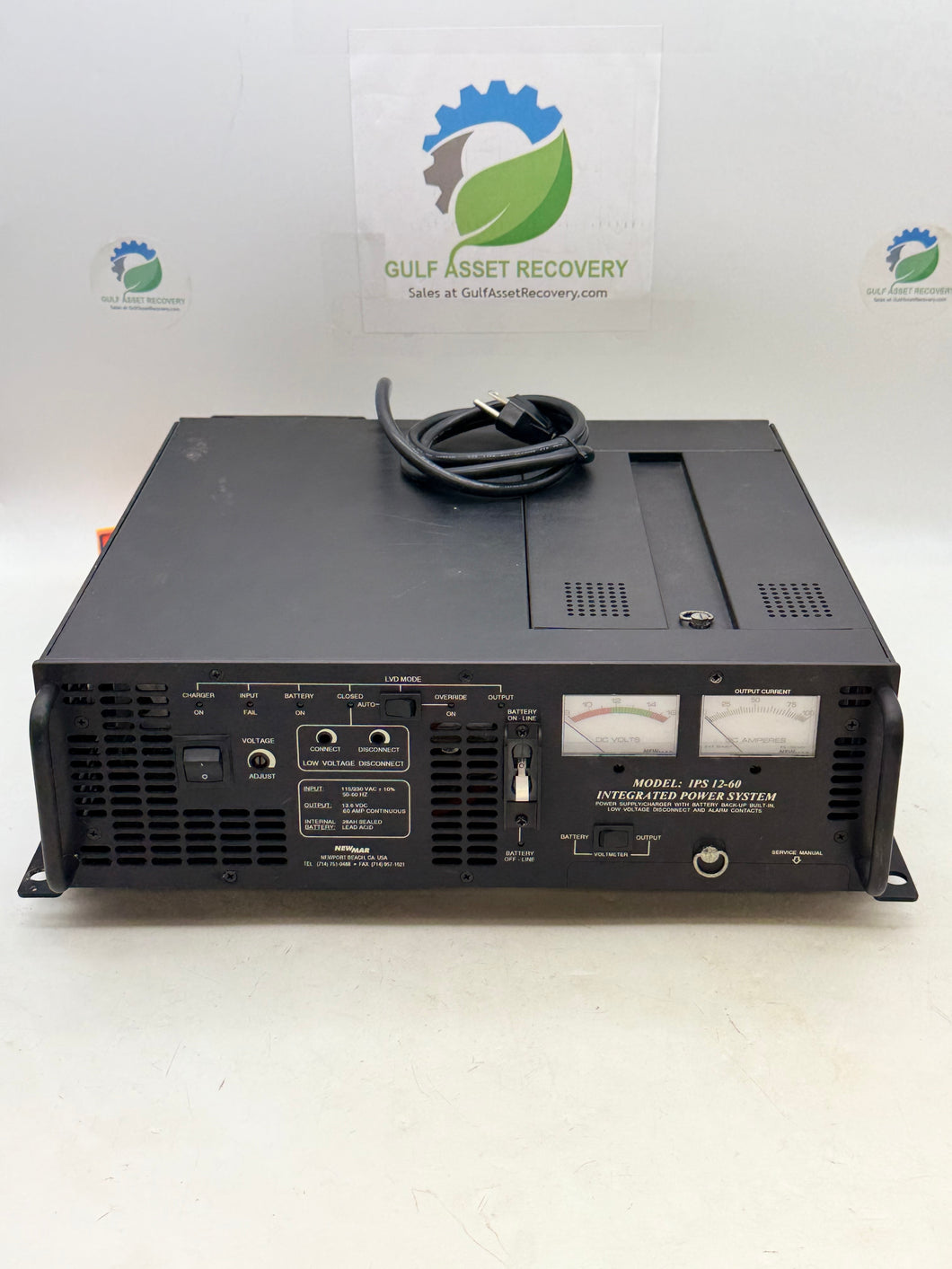 NewMar IPS-12-60 Integrated Power System, 12VDC 60A Pwr Sup w/ Bkp (Used-No Batt)