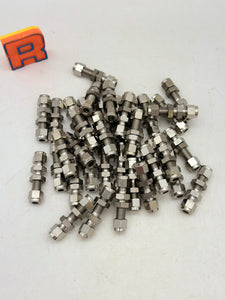 Parker 4BC4-316 A-LOK 1/4” Bulkhead Union, 316SS, *Lot of (38)* (No Box)