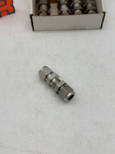 Parker 8BC8-316 A-LOK 1/2” Bulkhead Union, 316SS, *Box of (5)* (New)