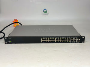 Cisco SF300-24P 24-Port 10/100 PoE Managed Switch w/ Pwr Cord (Used)
