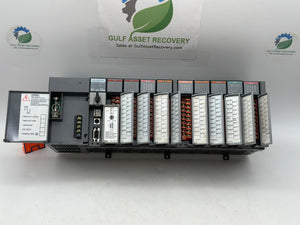 Allen-Bradley 1746-A10 SLC 500 10-Slot Rack w/ 1747-L541 CPU, Pwr Sup, I/O Mods (Used)