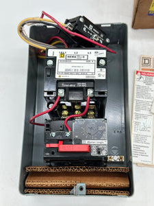 Square D 8536SBG2V02H20S Size 0 Starter w/ SS PB, Mtr Logic, 120V Coil, Encl (Open Box)