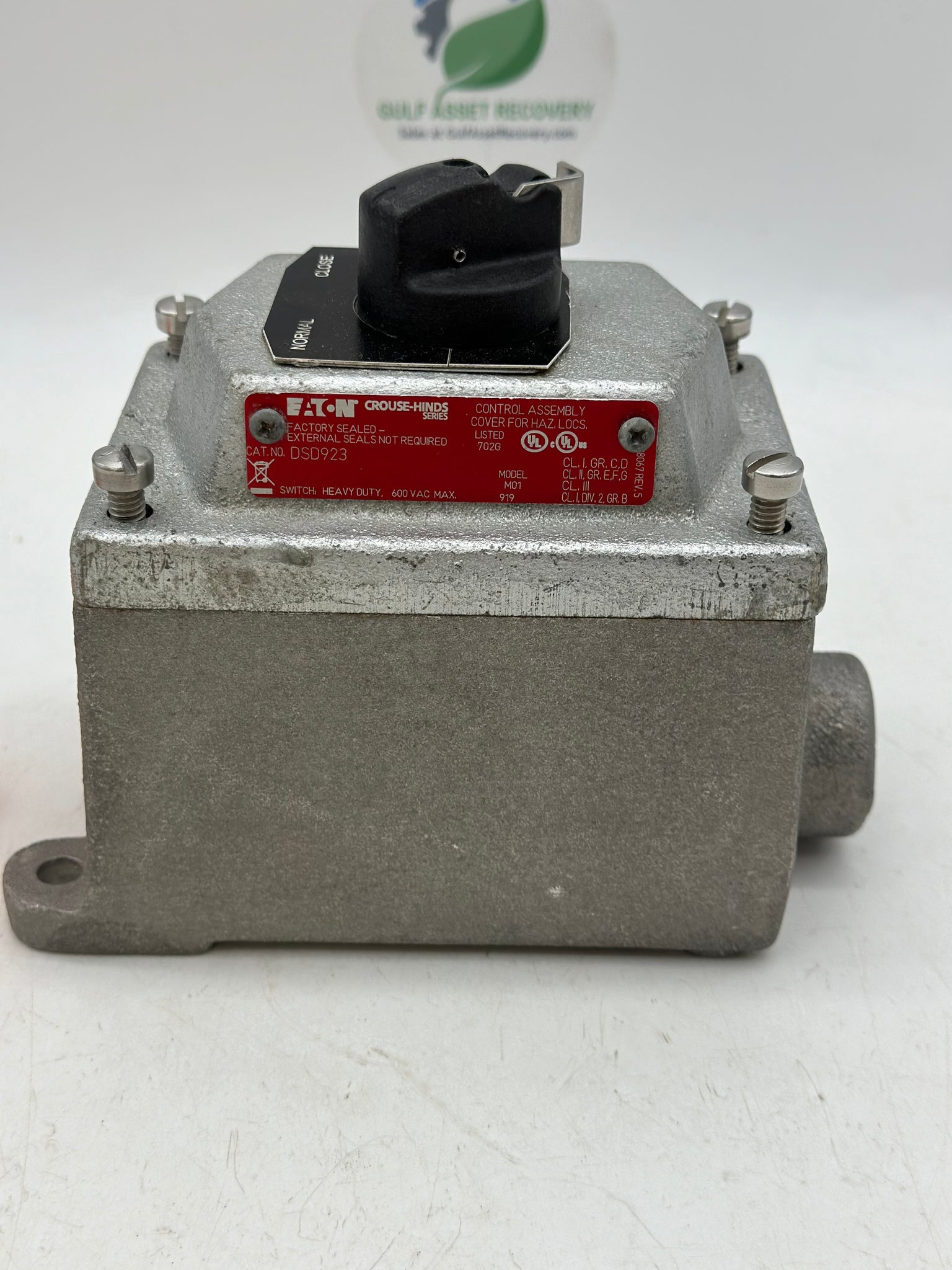 Eaton Crouse-Hinds DSD923 Ex. Proof Front Op. Select Switch