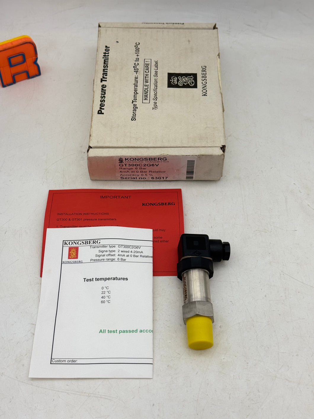 Kongsberg GT300C2G6V GT300 Marine Pressure Transmitter (New)