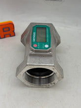 Load image into Gallery viewer, GRYVOZE 2-1/2 Inch Inline NPT Digital Turbine Flow Meter, 21-264 GPM (Used)
