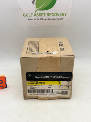 GE SEHA36AT0060 Spectra RMS Circuit Breaker, 60A, 3P (New)