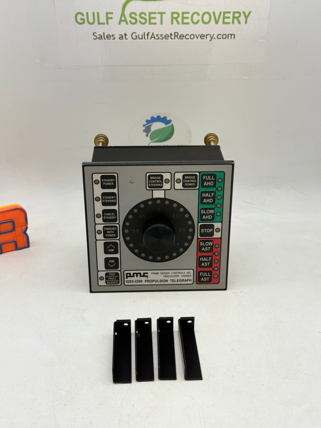 PMC Prime Mover Controls 8202-2200-0110 Propulsion Telegraph w/ Mount Brackets (Used)