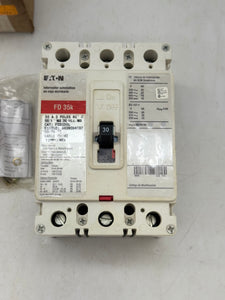 Eaton FD3030L Circuit Breaker, 30A 3P 600VAC 250VDC (Open Box)