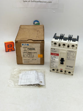 Eaton FD3030L Circuit Breaker, 30A 3P 600VAC 250VDC (Open Box)