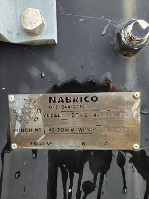 Nabrico DF-3-40-11L-DB Handwheel Mooring Winch (Used)