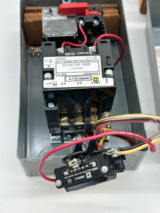 Square D 8536SBG2V02H20S Size 0 Starter w/ SS PB, Mtr Logic, 120V Coil, Encl (Open Box)