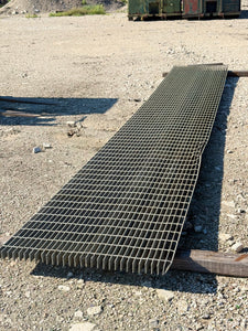 Grating 36” x 20' x 2" Galvanized Steel Bar Grating, Serrated (Used)