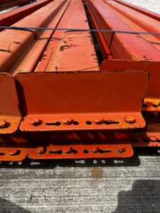 Pallet Rack Beam 144" x 5.25" 4-Stud Oval Teardrop *Lot of (12)* (Used)