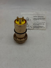 Load image into Gallery viewer, Pauluhn 420BP-125 Marine Plug, 20A, 3-Wire, 2-Pole, Brass, 125VAC (No Box)