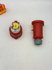 Mennekes Type:35 16A-6h Pin and Sleeve Plug Connector, 3P+N+Grnd *Lot of (2)* (No Box)