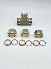 Load image into Gallery viewer, SHF Inc SUT-16 1&quot; Tube Union Tee, Double Ferrule, 316 SS (No Box)